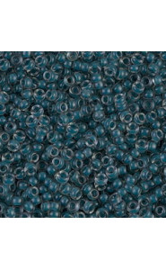Miyuki rocailles Perlen 11/0 - Semi frosted slate blue lined grey 11-1938